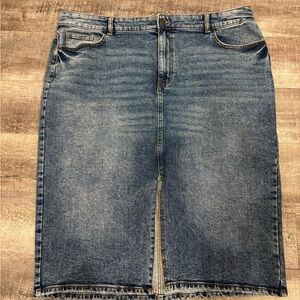 Joe Fresh Classic Blue Midi Skirt